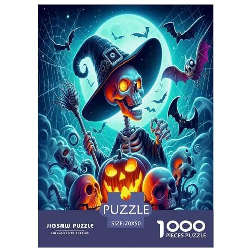 Halloween Puzzle Skelett 1000 Teiles Puzzle Farbenfrohes Legespiel Home Dekoration Für Die Ganze Familie 1000 Teile Feiertags- Und Reisegeschenke 70x50cm/1000pcs Halloween Puzzle Skelett 1000 Teiles Puzzle Farbenfrohes Legespiel Home Dekoration Für Die Ganze Familie 1000 Teile Feiertags- Und Reisegeschenke 70x50cm/1000pcs von OTBSDNKZZ