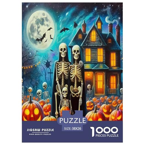 Halloween Puzzle Skelett 1000-teiliges Puzzle Farbenfrohes Legespiel Home Dekoration Für Die Ganze Familie 1000 Teile Geschenke Für Frauen,Geschenke Für Männer 38x26cm/1000pcs Halloween Puzzle Skelett 1000-teiliges Puzzle Farbenfrohes Legespiel Home Dekoration Für Die Ganze Familie 1000 Teile Geschenke Für Frauen,Geschenke Für Männer 38x26cm/1000pcs von OTBSDNKZZ