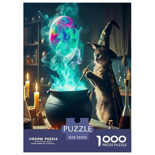 Halloween Puzzle The Hexe's Cat 1000 Teiles Stress Abbauen Für Die Ganze Familie 1000 Teile Geschenke Für Frauen,Geschenke Für Männer 70x50cm/1000pcs Halloween Puzzle The Hexe's Cat 1000 Teiles Stress Abbauen Für Die Ganze Familie 1000 Teile Geschenke Für Frauen,Geschenke Für Männer 70x50cm/1000pcs von OTBSDNKZZ