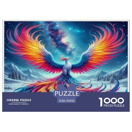 Ice Fire Phoenix Puzzle Animal 1000 Teiles Klassische Puzzlespiele Für Die Ganze Familie 1000 Teile Geschenke Für Frauen,Geschenke Für Männer Feiertags- Und Reisegeschenke 70x50cm/1000pcs von OTBSDNKZZ