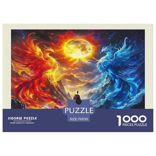 Ice Fire Phoenix Puzzle Animal 1000 Teiles Klassische Puzzlespiele Für Erwachsene Teens Kinder 1000 Teile Geschenke Für Frauen,Geschenke Für Männer Feiertags- Und Reisegeschenke 70x50cm/1000pcs von OTBSDNKZZ