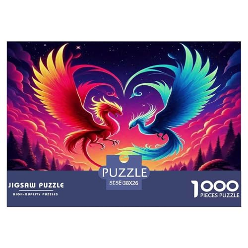 Ice Fire Phoenix Puzzle Animal 1000-teiliges Puzzle Farbenfrohes Legespiel Home Dekoration Für Erwachsene Teens Kinder 1000 Teile Geschenke Für Frauen,Geschenke Für Männer Feiertags- Und Reisegeschenk Ice Fire Phoenix Puzzle Animal 1000-teiliges Puzzle Farbenfrohes Legespiel Home Dekoration Für Erwachsene Teens Kinder 1000 Teile Geschenke Für Frauen,Geschenke Für Männer Feiertags- Und Reisegeschenk von OTBSDNKZZ