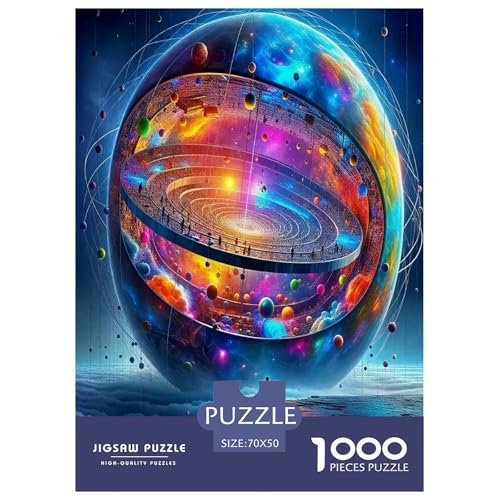 Kleine Menschen Puzzle Universum 1000-teiliges Puzzle Farbenfrohes Legespiel Home Dekoration Für Erwachsene Teens Kinder 1000 Teile Feiertags- Und Reisegeschenke 70x50cm/1000pcs von OTBSDNKZZ