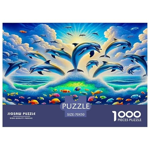 Lively Dolphin Puzzle Animal 1000 Teiles Puzzle Farbenfrohes Legespiel Home Dekoration Für Erwachsene Teens Kinder 1000 Teile Feiertags- Und Reisegeschenke Geschenke Für Frauen,Geschenke Für Männer 70 Lively Dolphin Puzzle Animal 1000 Teiles Puzzle Farbenfrohes Legespiel Home Dekoration Für Erwachsene Teens Kinder 1000 Teile Feiertags- Und Reisegeschenke Geschenke Für Frauen,Geschenke Für Männer 70 von OTBSDNKZZ