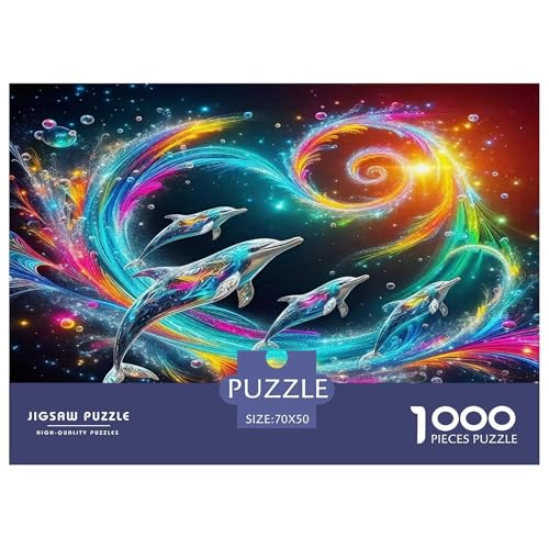 Lively Dolphin Puzzle Animal 1000 Teiles Puzzle Farbenfrohes Legespiel Home Dekoration Für Erwachsene Teens Kinder 1000 Teile Feiertags- Und Reisegeschenke Geschenke Für Frauen,Geschenke Für Männer 70 Lively Dolphin Puzzle Animal 1000 Teiles Puzzle Farbenfrohes Legespiel Home Dekoration Für Erwachsene Teens Kinder 1000 Teile Feiertags- Und Reisegeschenke Geschenke Für Frauen,Geschenke Für Männer 70 von OTBSDNKZZ