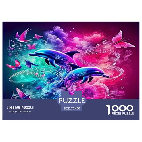 Lively Dolphin Puzzle Animal 1000 Teiles Puzzle Farbenfrohes Legespiel Home Dekoration Für Erwachsene Teens Kinder 1000 Teile Geschenke Für Frauen,Geschenke Für Männer Feiertags- Und Reisegeschenke 70 Lively Dolphin Puzzle Animal 1000 Teiles Puzzle Farbenfrohes Legespiel Home Dekoration Für Erwachsene Teens Kinder 1000 Teile Geschenke Für Frauen,Geschenke Für Männer Feiertags- Und Reisegeschenke 70 von OTBSDNKZZ