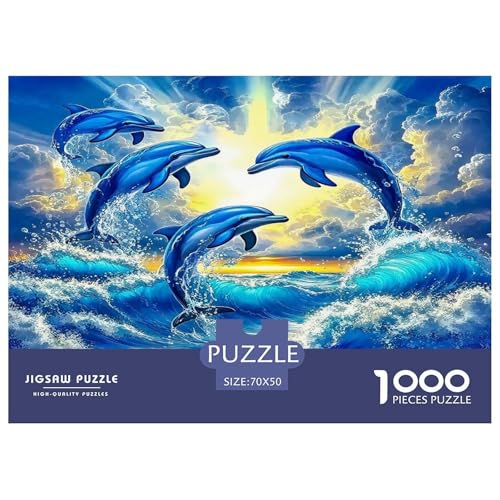 Lively Dolphin Puzzle Animal 1000 Teiles Stress Abbauen Für Erwachsene Teens Kinder 1000 Teile Geschenke Für Frauen,Geschenke Für Männer Feiertags- Und Reisegeschenke 70x50cm/1000pcs Lively Dolphin Puzzle Animal 1000 Teiles Stress Abbauen Für Erwachsene Teens Kinder 1000 Teile Geschenke Für Frauen,Geschenke Für Männer Feiertags- Und Reisegeschenke 70x50cm/1000pcs von OTBSDNKZZ