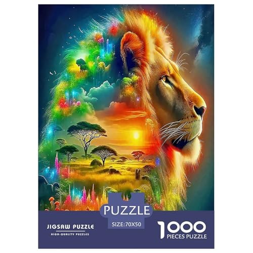 Löwen Puzzle König des Waldes 1000-teiliges Klassische Puzzlespiele Für Die Ganze Familie 1000 Teile Feiertags- Und Reisegeschenke Geschenke Für Frauen,Geschenke Für Männer 70x50cm/1000pcs Löwen Puzzle König des Waldes 1000-teiliges Klassische Puzzlespiele Für Die Ganze Familie 1000 Teile Feiertags- Und Reisegeschenke Geschenke Für Frauen,Geschenke Für Männer 70x50cm/1000pcs von OTBSDNKZZ