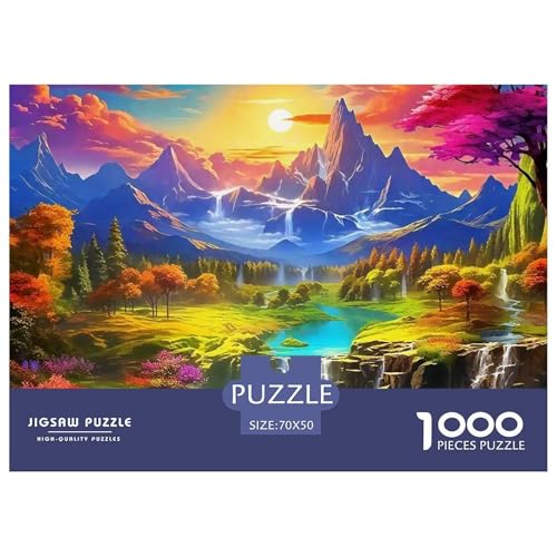 Nordic Forests Puzzle Scenery 1000-teiliges Puzzle Farbenfrohes Legespiel Home Dekoration Für Erwachsene Teens Kinder 1000 Teile Geschenke Für Frauen,Geschenke Für Männer Feiertags- Und Reisegeschenke von OTBSDNKZZ