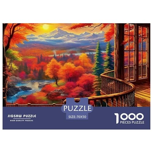 Nordic Forests Puzzles Scenery 1000 Teiles Puzzle Farbenfrohes Legespiel Home Dekoration Für Die Ganze Familie 1000 Teile Geschenke Für Frauen,Geschenke Für Männer Feiertags- Und Reisegeschenke 70x50c von OTBSDNKZZ