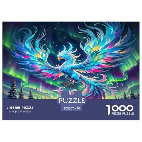 Phoenix Puzzle Animal 1000 Teiles Puzzle Farbenfrohes Legespiel Home Dekoration Für Erwachsene Teens Kinder 1000 Teile Geschenke Für Frauen,Geschenke Für Männer Feiertags- Und Reisegeschenke 70x50cm/1 von OTBSDNKZZ