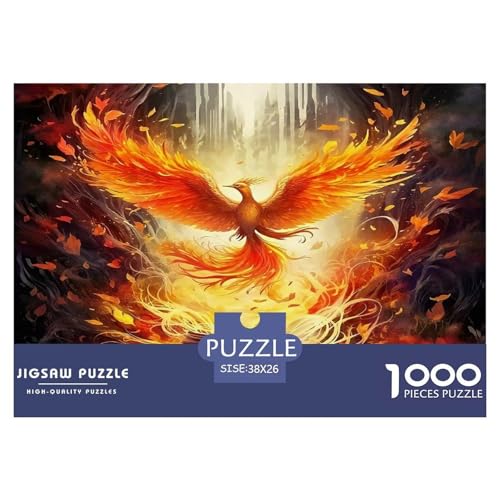 Phoenix Puzzle Animal 1000 Teiles Stress Abbauen Für Die Ganze Familie 1000 Teile Feiertags- Und Reisegeschenke Geschenke Für Frauen,Geschenke Für Männer 38x26cm/1000pcs von OTBSDNKZZ