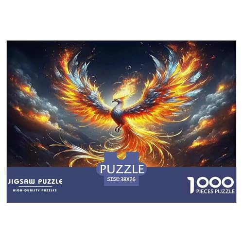 Phoenix Puzzle Animal 1000 Teiles Stress Abbauen Für Die Ganze Familie 1000 Teile Feiertags- Und Reisegeschenke Geschenke Für Frauen,Geschenke Für Männer 38x26cm/1000pcs von OTBSDNKZZ