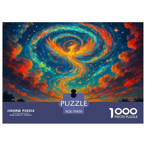 Phoenix Puzzle Animal 1000 Teiles Stress Abbauen Für Die Ganze Familie 1000 Teile Geschenke Für Frauen,Geschenke Für Männer Feiertags- Und Reisegeschenke 70x50cm/1000pcs von OTBSDNKZZ