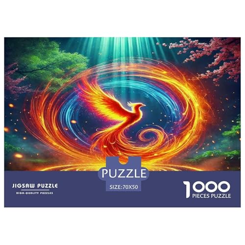 Phoenix Puzzle Animal 1000-teiliges Puzzle Farbenfrohes Legespiel Home Dekoration Für Erwachsene Teens Kinder 1000 Teile Feiertags- Und Reisegeschenke Feiertags- Und Reisegeschenke 70x50cm/1000pcs von OTBSDNKZZ