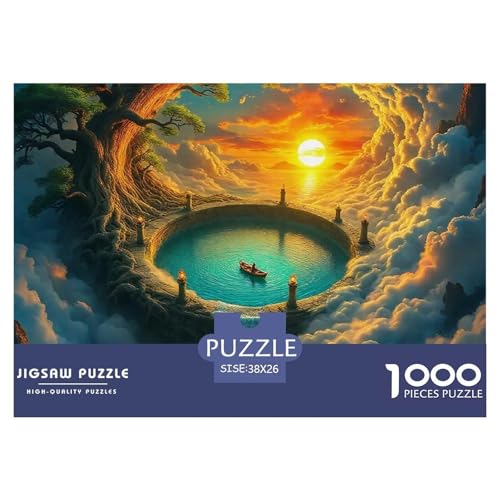 Quiet Fishing Boat Puzzle Boat 1000 Teiles Stress Abbauen Für Die Ganze Familie 1000 Teile Geschenke Für Frauen,Geschenke Für Männer Feiertags- Und Reisegeschenke 38x26cm/1000pcs von OTBSDNKZZ