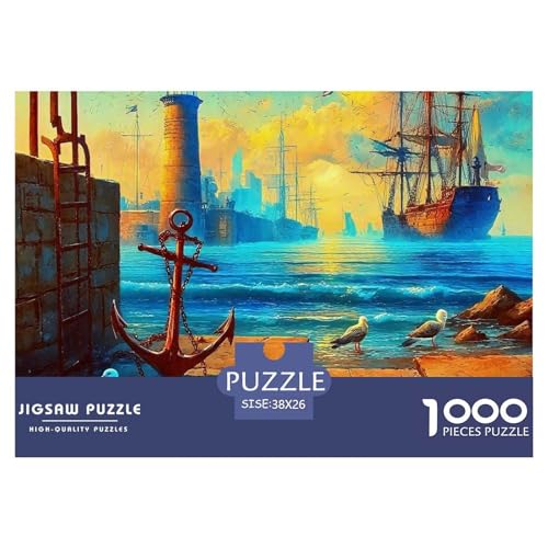Sailboat in The Sea Puzzle Boat 1000 Teiles Klassische Puzzlespiele Für Die Ganze Familie 1000 Teile Geschenke Für Frauen,Geschenke Für Männer Geschenke Für Frauen,Geschenke Für Männer 38x26cm/1000pcs von OTBSDNKZZ