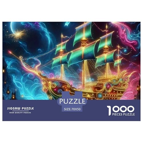 Sailboat in The Sea Puzzle Boat 1000 Teiles Klassische Puzzlespiele Für Erwachsene Teens Kinder 1000 Teile Feiertags- Und Reisegeschenke Feiertags- Und Reisegeschenke 70x50cm/1000pcs von OTBSDNKZZ