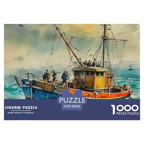 Sailboat in The Sea Puzzle Boat 1000 Teiles Puzzle Farbenfrohes Legespiel Home Dekoration Für Die Ganze Familie 1000 Teile Feiertags- Und Reisegeschenke Feiertags- Und Reisegeschenke 38x26cm/1000pcs von OTBSDNKZZ