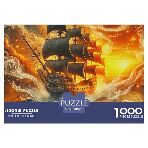 Sailboat in The Sea Puzzle Boat 1000 Teiles Puzzle Farbenfrohes Legespiel Home Dekoration Für Die Ganze Familie 1000 Teile Feiertags- Und Reisegeschenke Feiertags- Und Reisegeschenke 38x26cm/1000pcs von OTBSDNKZZ