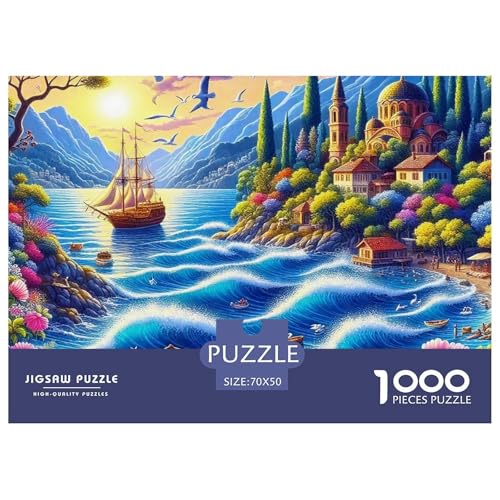 Sailboat in The Sea Puzzle Boat 1000 Teiles Puzzle Farbenfrohes Legespiel Home Dekoration Für Erwachsene Teens Kinder 1000 Teile Feiertags- Und Reisegeschenke Feiertags- Und Reisegeschenke 70x50cm/100 Sailboat in The Sea Puzzle Boat 1000 Teiles Puzzle Farbenfrohes Legespiel Home Dekoration Für Erwachsene Teens Kinder 1000 Teile Feiertags- Und Reisegeschenke Feiertags- Und Reisegeschenke 70x50cm/100 von OTBSDNKZZ