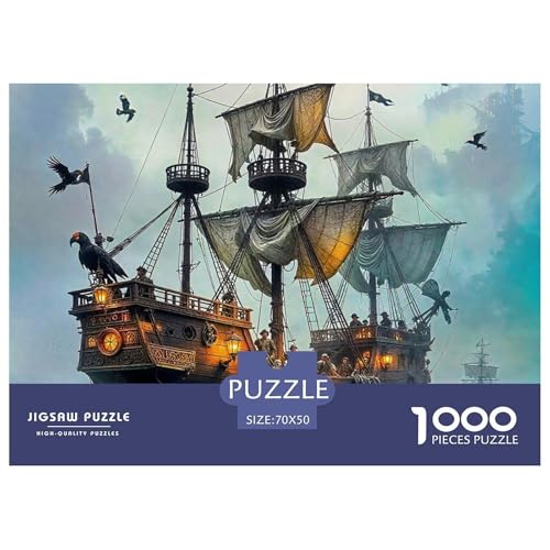 Sailboat in The Sea Puzzle Boat 1000 Teiles Puzzle Farbenfrohes Legespiel Home Dekoration Für Erwachsene Teens Kinder 1000 Teile Feiertags- Und Reisegeschenke Geschenke Für Frauen,Geschenke Für Männer von OTBSDNKZZ