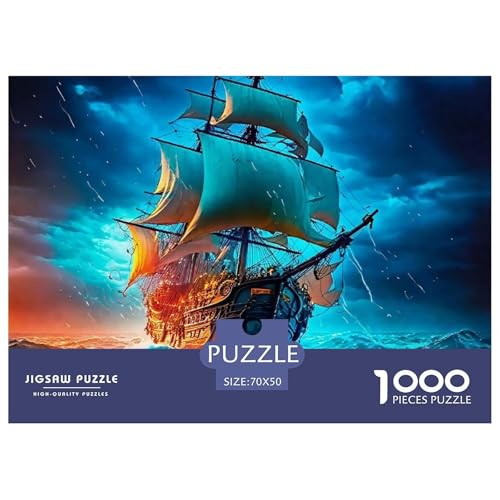 Sailboat in The Sea Puzzle Boat 1000-teiliges Klassische Puzzlespiele Für Erwachsene Teens Kinder 1000 Teile Feiertags- Und Reisegeschenke Geschenke Für Frauen,Geschenke Für Männer 70x50cm/1000pcs von OTBSDNKZZ