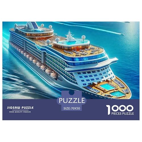 Sea Cruise Puzzle Boat 1000 Teiles Puzzle Farbenfrohes Legespiel Home Dekoration Für Erwachsene Teens Kinder 1000 Teile Geschenke Für Frauen,Geschenke Für Männer Feiertags- Und Reisegeschenke 70x50cm/ von OTBSDNKZZ