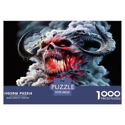 Skull Puzzle Halloween 1000 Teiles Klassische Puzzlespiele Für Die Ganze Familie 1000 Teile Feiertags- Und Reisegeschenke Feiertags- Und Reisegeschenke 38x26cm/1000pcs von OTBSDNKZZ