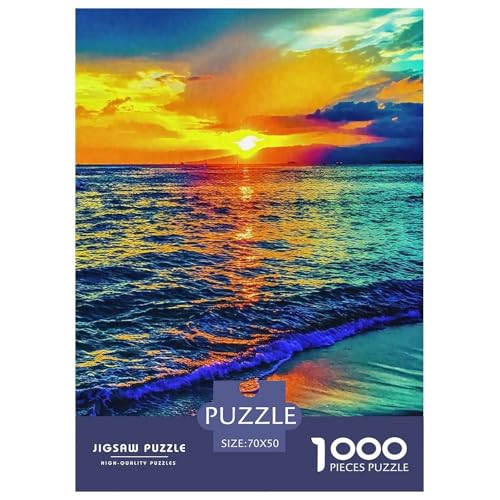 Sonnenuntergang Strand Puzzle Meer 1000 Teiles Puzzle Farbenfrohes Legespiel Home Dekoration Für Erwachsene Teens Kinder 1000 Teile Feiertags- Und Reisegeschenke 70x50cm/1000pcs Sonnenuntergang Strand Puzzle Meer 1000 Teiles Puzzle Farbenfrohes Legespiel Home Dekoration Für Erwachsene Teens Kinder 1000 Teile Feiertags- Und Reisegeschenke 70x50cm/1000pcs von OTBSDNKZZ