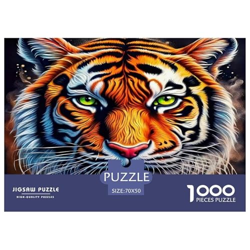 Tiger Puzzle Animal 1000 Teiles Puzzle Farbenfrohes Legespiel Home Dekoration Für Erwachsene Teens Kinder 1000 Teile Feiertags- Und Reisegeschenke Geschenke Für Frauen,Geschenke Für Männer 70x50cm/100 Tiger Puzzle Animal 1000 Teiles Puzzle Farbenfrohes Legespiel Home Dekoration Für Erwachsene Teens Kinder 1000 Teile Feiertags- Und Reisegeschenke Geschenke Für Frauen,Geschenke Für Männer 70x50cm/100 von OTBSDNKZZ