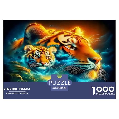 Tiger Puzzle Animal 1000 Teiles Puzzle Farbenfrohes Legespiel Home Dekoration Für Erwachsene Teens Kinder 1000 Teile Feiertags- Und Reisegeschenke Geschenke Für Frauen,Geschenke Für Männer 38x26cm/100 Tiger Puzzle Animal 1000 Teiles Puzzle Farbenfrohes Legespiel Home Dekoration Für Erwachsene Teens Kinder 1000 Teile Feiertags- Und Reisegeschenke Geschenke Für Frauen,Geschenke Für Männer 38x26cm/100 von OTBSDNKZZ