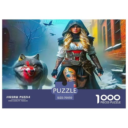 Wolf Puzzle Animal 1000-teiliges Puzzle Farbenfrohes Legespiel Home Dekoration Für Die Ganze Familie 1000 Teile Feiertags- Und Reisegeschenke Geschenke Für Frauen,Geschenke Für Männer 70x50cm/1000pcs Wolf Puzzle Animal 1000-teiliges Puzzle Farbenfrohes Legespiel Home Dekoration Für Die Ganze Familie 1000 Teile Feiertags- Und Reisegeschenke Geschenke Für Frauen,Geschenke Für Männer 70x50cm/1000pcs von OTBSDNKZZ