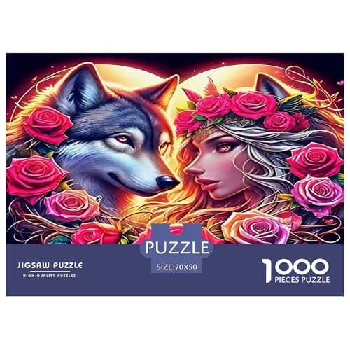 Wolf Puzzle Animal 1000-teiliges Puzzle Farbenfrohes Legespiel Home Dekoration Für Die Ganze Familie 1000 Teile Geschenke Für Frauen,Geschenke Für Männer Feiertags- Und Reisegeschenke 70x50cm/1000pcs Wolf Puzzle Animal 1000-teiliges Puzzle Farbenfrohes Legespiel Home Dekoration Für Die Ganze Familie 1000 Teile Geschenke Für Frauen,Geschenke Für Männer Feiertags- Und Reisegeschenke 70x50cm/1000pcs von OTBSDNKZZ