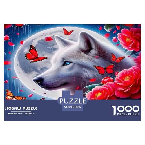 Wolf Puzzle Animal 1000-teiliges Puzzle Farbenfrohes Legespiel Home Dekoration Für Erwachsene Teens Kinder 1000 Teile Geschenke Für Frauen,Geschenke Für Männer Feiertags- Und Reisegeschenke 38x26cm/10 Wolf Puzzle Animal 1000-teiliges Puzzle Farbenfrohes Legespiel Home Dekoration Für Erwachsene Teens Kinder 1000 Teile Geschenke Für Frauen,Geschenke Für Männer Feiertags- Und Reisegeschenke 38x26cm/10 von OTBSDNKZZ