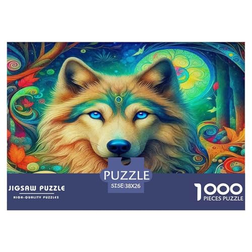 Wolf Puzzle Animal 1000-teiliges Puzzle Farbenfrohes Legespiel Home Dekoration Für Erwachsene Teens Kinder 1000 Teile Geschenke Für Frauen,Geschenke Für Männer Feiertags- Und Reisegeschenke 38x26cm/10 Wolf Puzzle Animal 1000-teiliges Puzzle Farbenfrohes Legespiel Home Dekoration Für Erwachsene Teens Kinder 1000 Teile Geschenke Für Frauen,Geschenke Für Männer Feiertags- Und Reisegeschenke 38x26cm/10 von OTBSDNKZZ