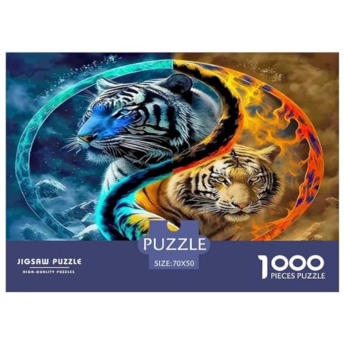 Yin Yang Tiger Puzzle Animal 1000 Teiles Puzzle Farbenfrohes Legespiel Home Dekoration Für Die Ganze Familie 1000 Teile Feiertags- Und Reisegeschenke Geschenke Für Frauen,Geschenke Für Männer 70x50cm/ Yin Yang Tiger Puzzle Animal 1000 Teiles Puzzle Farbenfrohes Legespiel Home Dekoration Für Die Ganze Familie 1000 Teile Feiertags- Und Reisegeschenke Geschenke Für Frauen,Geschenke Für Männer 70x50cm/ von OTBSDNKZZ
