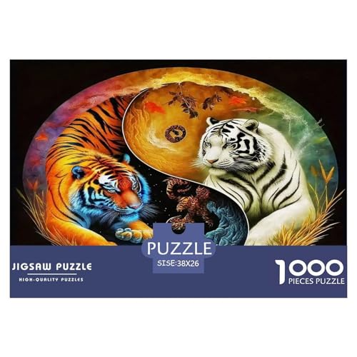 Yin Yang Tiger Puzzle Animal 1000 Teiles Puzzle Farbenfrohes Legespiel Home Dekoration Für Die Ganze Familie 1000 Teile Feiertags- Und Reisegeschenke Geschenke Für Frauen,Geschenke Für Männer 38x26cm/ Yin Yang Tiger Puzzle Animal 1000 Teiles Puzzle Farbenfrohes Legespiel Home Dekoration Für Die Ganze Familie 1000 Teile Feiertags- Und Reisegeschenke Geschenke Für Frauen,Geschenke Für Männer 38x26cm/ von OTBSDNKZZ