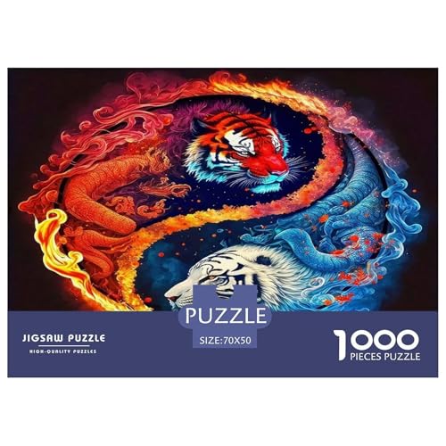 Yin Yang Tiger Puzzle Animal 1000 Teiles Puzzle Farbenfrohes Legespiel Home Dekoration Für Erwachsene Teens Kinder 1000 Teile Feiertags- Und Reisegeschenke Geschenke Für Frauen,Geschenke Für Männer 70 Yin Yang Tiger Puzzle Animal 1000 Teiles Puzzle Farbenfrohes Legespiel Home Dekoration Für Erwachsene Teens Kinder 1000 Teile Feiertags- Und Reisegeschenke Geschenke Für Frauen,Geschenke Für Männer 70 von OTBSDNKZZ