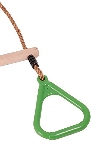 OTITU Dreieckigen Kinder Klettern Ringe für Kinderschaukel Garten, Spieplatz Schaukel - Kinder Gymnastik Seilringe Gym Rings - Trapez Holztrapez mit Turnringen Gymnastikringe Hellgrün OTITU Dreieckigen Kinder Klettern Ringe für Kinderschaukel Garten, Spieplatz Schaukel - Kinder Gymnastik Seilringe Gym Rings - Trapez Holztrapez mit Turnringen Gymnastikringe Hellgrün von OTITU