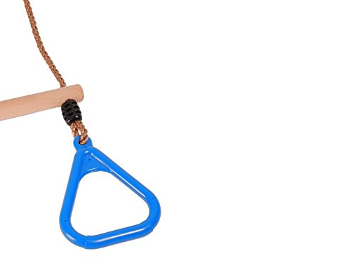 OTITU Dreieckigen Kinder Klettern Ringe für Kinderschaukel Garten, Spieplatz Schaukel - Kinder Gymnastik Seilringe Gym Rings - Trapez Holztrapez mit Turnringen Gymnastikringe Türkis OTITU Dreieckigen Kinder Klettern Ringe für Kinderschaukel Garten, Spieplatz Schaukel - Kinder Gymnastik Seilringe Gym Rings - Trapez Holztrapez mit Turnringen Gymnastikringe Türkis von OTITU