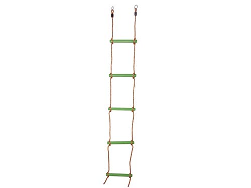 OTITU Strickleiter für Kinder - Hängeleiter Kinder, Kletterleiter mit 5 Holzsprossen Kletterspielzeug Gartenspielgerät für Kinder Robuste Seilleiter für Garten und Spielplatz Hellgrün OTITU Strickleiter für Kinder - Hängeleiter Kinder, Kletterleiter mit 5 Holzsprossen Kletterspielzeug Gartenspielgerät für Kinder Robuste Seilleiter für Garten und Spielplatz Hellgrün von OTITU