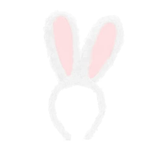 OTKARXUS Hasenohren-Stirnband, 1 Stück, niedliches Plüsch-Hasenohren-Haarband, modisches Haar-Accessoire, Kopfschmuck für Frauen und Mädchen, Halloween, Cosplay, Ostern, Party, Kostüm-Dekoration von OTKARXUS