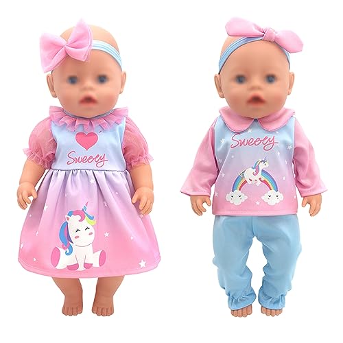 Puppenkleidung für 36-43 cm Baby Puppen, 2-Packungen (Keine Puppe) von OTMOON