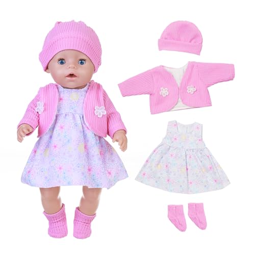 Puppenkleidung für 36-43 cm Baby Puppen mit Hut und Socken (Keine Puppe) von OTMOON