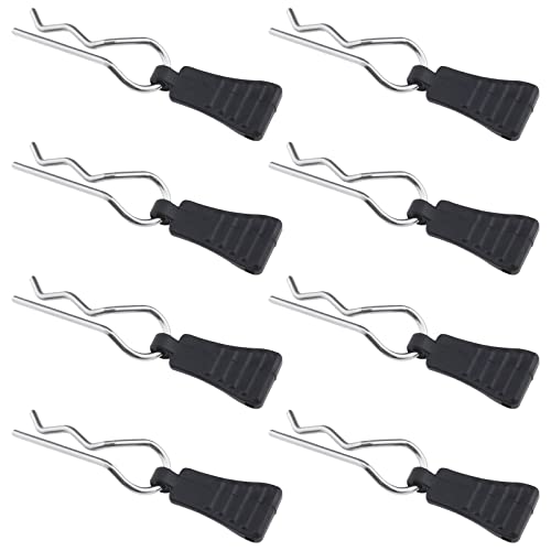 OTOTEC RC Karosserie-Clips, gebogene federnde R-Stifte für 1/8, 1/10, 1/12, RC-Auto, sichere Schalenstift und Montagehalterung, RC-Modell, gebogene Karosserieklemme, Zubehör, Schwarz, 8 Stück OTOTEC RC Karosserie-Clips, gebogene federnde R-Stifte für 1/8, 1/10, 1/12, RC-Auto, sichere Schalenstift und Montagehalterung, RC-Modell, gebogene Karosserieklemme, Zubehör, Schwarz, 8 Stück von OTOTEC