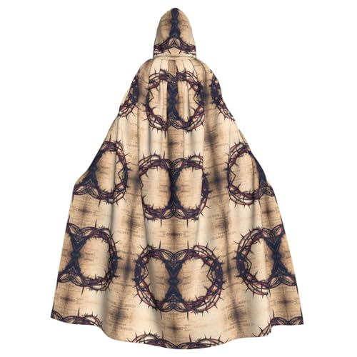 Dornenkrone mit Kapuze, Umhang, Zauberer, Umhang, Sensenmann, Vampir-Party, Halloween, Erwachsene, Cosplay, Bühnenkostüme Dornenkrone mit Kapuze, Umhang, Zauberer, Umhang, Sensenmann, Vampir-Party, Halloween, Erwachsene, Cosplay, Bühnenkostüme von OTTKGGA