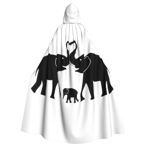OTTKGGA Alter Elefant und junger Elefant Kapuzenumhang Zauberer Umhang Sensenmann Vampir Party Halloween Erwachsene Cosplay Bühnenkostüme OTTKGGA Alter Elefant und junger Elefant Kapuzenumhang Zauberer Umhang Sensenmann Vampir Party Halloween Erwachsene Cosplay Bühnenkostüme von OTTKGGA