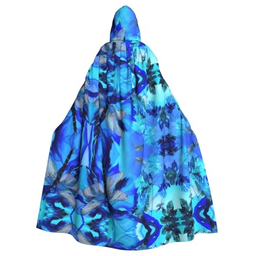 OTTKGGA Art Blue Libelle Kapuzenumhang Zauberer Umhang Sensenmann Vampir Party Halloween Erwachsene Cosplay Bühne Kostüme OTTKGGA Art Blue Libelle Kapuzenumhang Zauberer Umhang Sensenmann Vampir Party Halloween Erwachsene Cosplay Bühne Kostüme von OTTKGGA