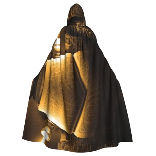 OTTKGGA Candlelight Night Reading Hooded Cloak Zauberer Umhang Sensenmann Vampir Party Halloween Erwachsene Cosplay Bühne Kostüme von OTTKGGA